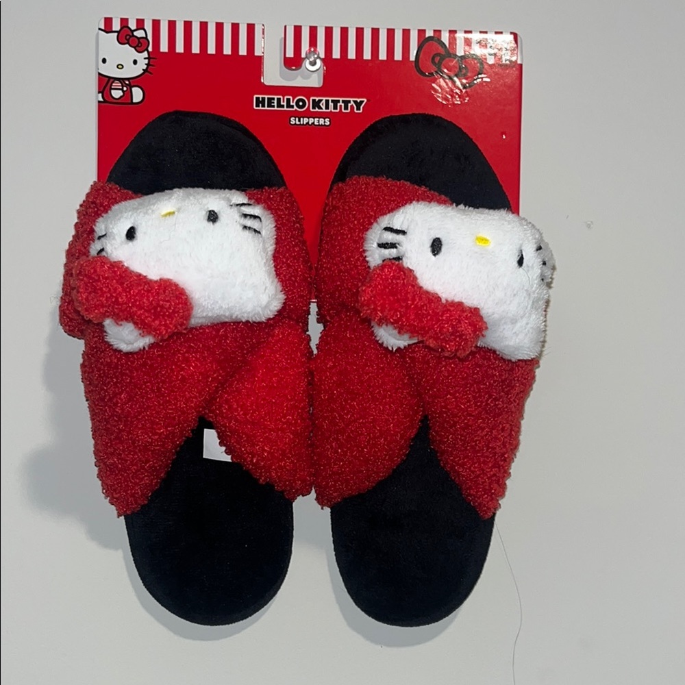 Hello Kitty Red and Black Slippers